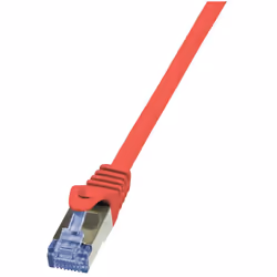 LogiLink Cat6a S/FTP, 0.5m, 0.5 m, Cat6a, S/FTP (S-STP), RJ-45, RJ-45, Red