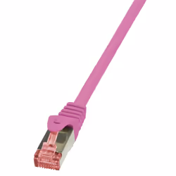 LogiLink Cat6 S/FTP, 10m, 10 m, Cat6, S/FTP (S-STP), RJ-45, RJ-45, Pink