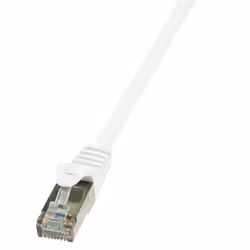 Patch Cable Cat.6 F/UTP EconLine white 0.50m LogiLink®- Weight: 20g;- RJ45 Patch Cable 6. F/UTP AWG 26/7;- Shielded Twisted P ...