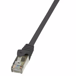 Patch Cable Cat.6 F/UTP EconLine black 10m LogiLink®- Weight: 300g;- RJ45 Patch Cable 6. F/UTP AWG 26/7;- Shielded Twisted Pa ...