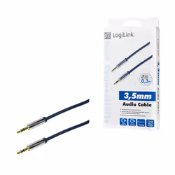 LogiLink 3.5mm - 3.5mm 0.3m audio cable Blue - Additional view 4