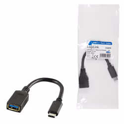 LogiLink USB C - USB A 0.15m USB cable USB 3.2 Gen 2 (3.1 Gen 2) Black - Additional view 5