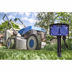 LogiLink LPS214 power extension 2 m 2 AC outlet(s) Outdoor Black, Blue - Additional view 5