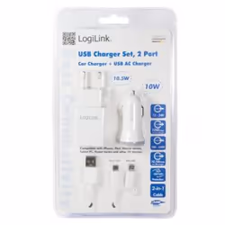 LogiLink PA0137 mobile device charger Smartphone, Tablet White AC, Cigar lighter Auto, Indoor - Additional view 5