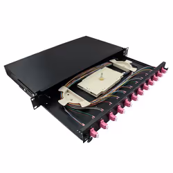 LogiLink F12LC4B, LC, Grey, Metal, Rack mounting, 1U, 480 mm
