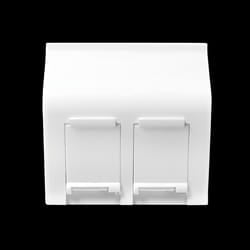 LogiLink French faceplate 45� type. 45*45 mm. 2 Port. white