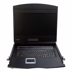LogiLink LC902US rack console 47 cm (18.5") 1366 x 768 pixels Metal Black 1U