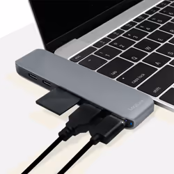 LogiLink UA0302 laptop dock/port replicator USB 3.2 Gen 1 (3.1 Gen 1) Type-C Aluminium, Black - Additional view 6