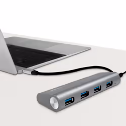 LogiLink UA0309 interface hub USB 3.2 Gen 1 (3.1 Gen 1) Type-C 5000 Mbit/s Grey - Additional view 4