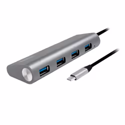 LogiLink UA0309 interface hub USB 3.2 Gen 1 (3.1 Gen 1) Type-C 5000 Mbit/s Grey - Additional view 5