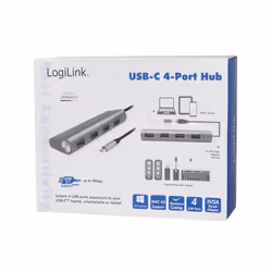 LogiLink UA0309 interface hub USB 3.2 Gen 1 (3.1 Gen 1) Type-C 5000 Mbit/s Grey - Additional view 6