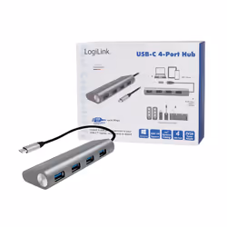 LogiLink UA0309 interface hub USB 3.2 Gen 1 (3.1 Gen 1) Type-C 5000 Mbit/s Grey - Additional view 7