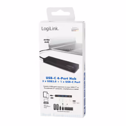 LogiLink UA0311 interface hub USB 3.2 Gen 1 (3.1 Gen 1) Type-C 5000 Mbit/s Black - Additional view 4