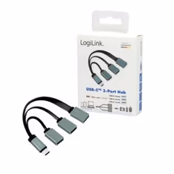 LogiLink UA0315 interface hub USB 3.2 Gen 1 (3.1 Gen 1) Type-C 5000 Mbit/s Black, Grey - Additional view 8