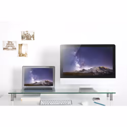 LogiLink BP0060 monitor mount / stand Desk Stainless steel, Transparent - Additional view 7