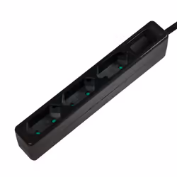 Outlet Strip. 3 euro sockets. black