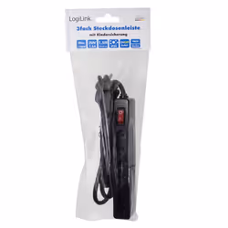 LogiLink LPS230B power extension 1.5 m 3 AC outlet(s) Black - Additional view 4