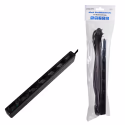 LogiLink LPS231B power extension 1.5 m 6 AC outlet(s) Indoor Black - Additional view 5
