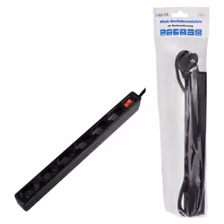 LogiLink LPS232B power extension 1.5 m 6 AC outlet(s) Indoor Black - Additional view 5