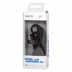 LogiLink CU0134 USB cable USB 2.0 2 m USB A Micro-USB B Black, Grey - Additional view 4