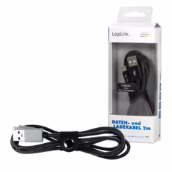 LogiLink CU0134 USB cable USB 2.0 2 m USB A Micro-USB B Black, Grey - Additional view 5