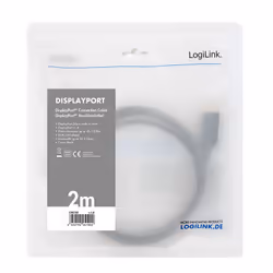 LogiLink CV0120 DisplayPort cable 2 m Black - Additional view 5