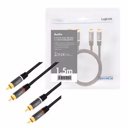 LogiLink CA1203 audio cable 1.5 m 2 x RCA Black - Additional view 5