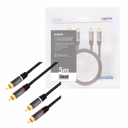 LogiLink CA1207 audio cable 5 m 2 x RCA Black - Additional view 5