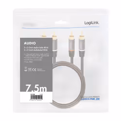 LogiLink CA1208 audio cable 7.5 m 2 x RCA Black - Additional view 4