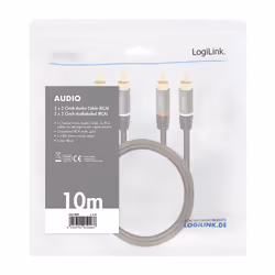 LogiLink CA1209 audio cable 10 m 2 x RCA Black - Additional view 4