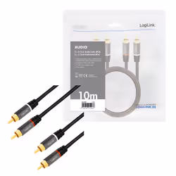 LogiLink CA1209 audio cable 10 m 2 x RCA Black - Additional view 5
