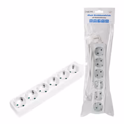 LogiLink LPS238 power extension 1.5 m 6 AC outlet(s) Indoor White - Additional view 4