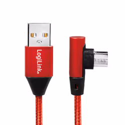 LogiLink CU0149 USB cable USB 2.0 0.3 m USB A Micro-USB B Red