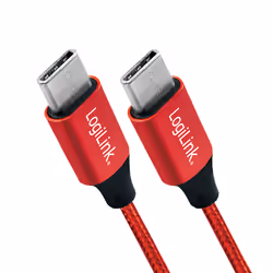 LogiLink CU0155 USB cable USB 2.0 0.3 m USB C Black, Red