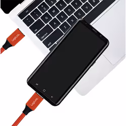 LogiLink CU0155 USB cable USB 2.0 0.3 m USB C Black, Red