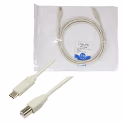 LogiLink CU0161 USB cable USB 2.0 2 m USB C USB B Grey - Additional view 5
