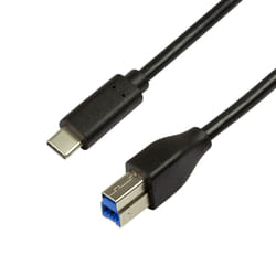LogiLink CU0163 USB cable USB 3.2 Gen 1 (3.1 Gen 1) 2 m USB C USB B Bl