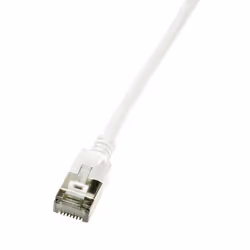 Product information "CAT.6A patch cable STP TPE. SlimLine. white. 2.00m"Makes network cabling flexible and save spa ...