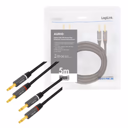 LogiLink CA1211 audio cable 5 m 2 x Banana Black - Additional view 5