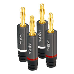LogiLink CA1212 wire connector Banana Grey