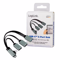 LogiLink UA0361 interface hub USB 3.2 Gen 1 (3.1 Gen 1) Type-C 5000 Mbit/s Silver - Additional view 5