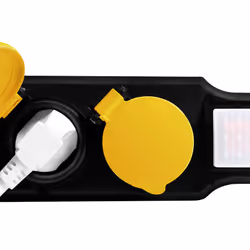 LogiLink LPS254 power extension 1.5 m 4 AC outlet(s) Outdoor Black, Yellow - Additional view 5