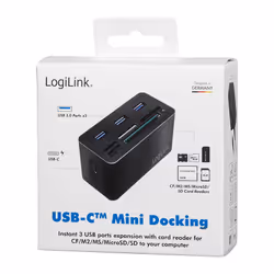 LogiLink CR0046 laptop dock/port replicator Wired USB 3.2 Gen 1 (3.1 Gen 1) Type-C Black - Additional view 7