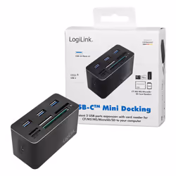 LogiLink CR0046 laptop dock/port replicator Wired USB 3.2 Gen 1 (3.1 Gen 1) Type-C Black - Additional view 8