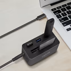 LogiLink UA0370 laptop dock/port replicator Wired USB 3.2 Gen 1 (3.1 Gen 1) Type-C Black - Additional view 5