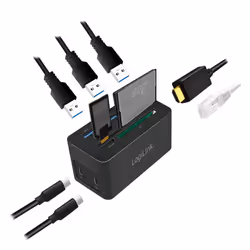 LogiLink UA0370 laptop dock/port replicator Wired USB 3.2 Gen 1 (3.1 Gen 1) Type-C Black - Additional view 6