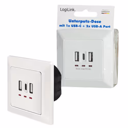 LogiLink PA0254 socket-outlet 2 x USB A + 1 x USB C White - Additional view 8