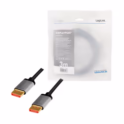 LogiLink CDA0106 DisplayPort cable 3 m Black, Grey - Additional view 4