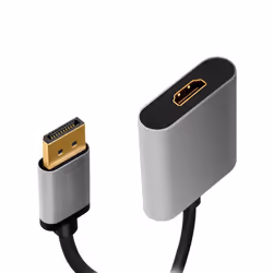 LogiLink CDA0108 video cable adapter 0.15 m DisplayPort HDMI Black, Grey