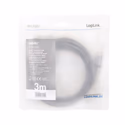 LogiLink CHA0102 HDMI cable 3 m HDMI Type A (Standard) Black, Grey